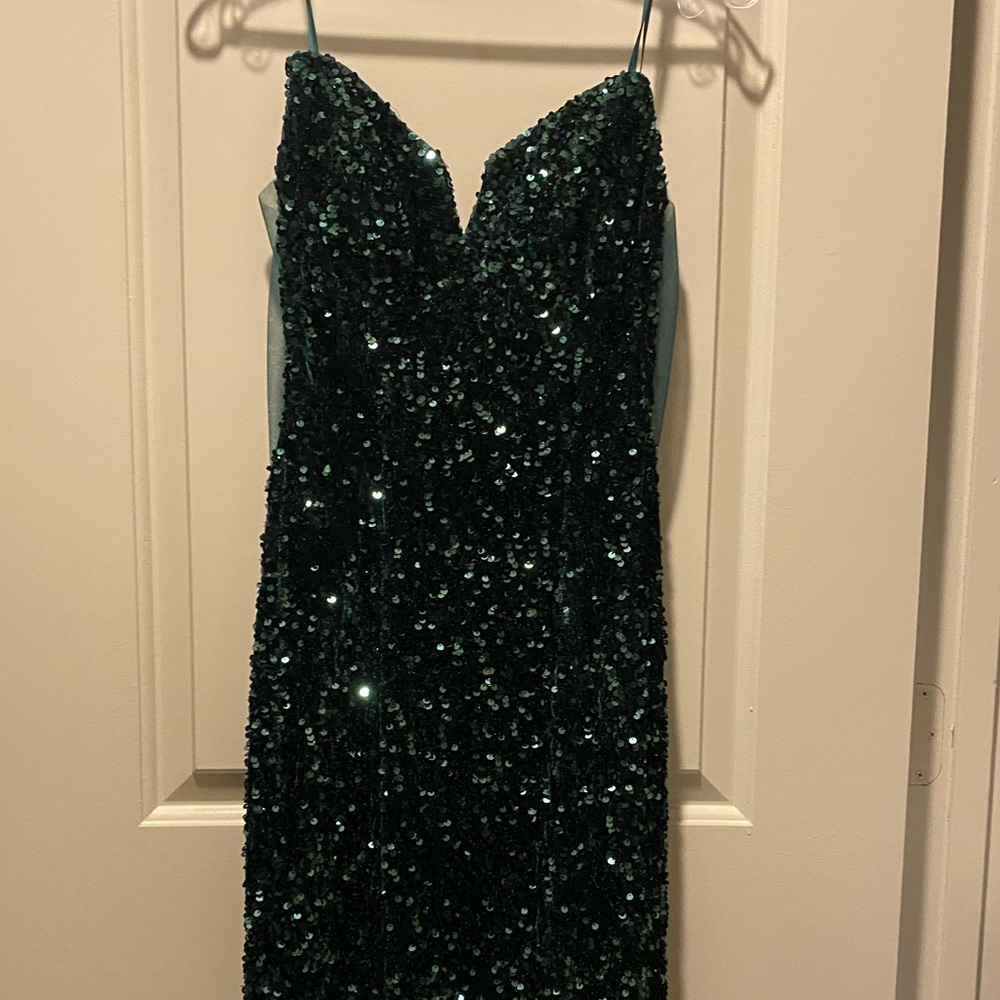 Green beaded prom, special occasion dress